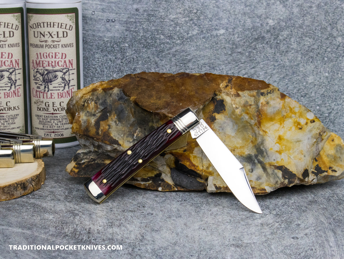 Great Eastern Cutlery #941125 Northfield UNXLD Liberty Black Plum Jigged Bone