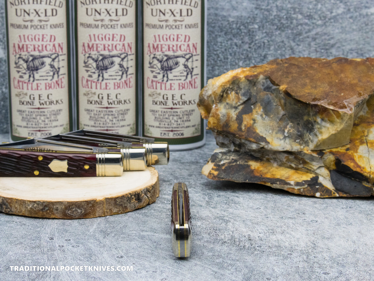 Great Eastern Cutlery #941125 Northfield UNXLD Liberty Black Plum Jigged Bone