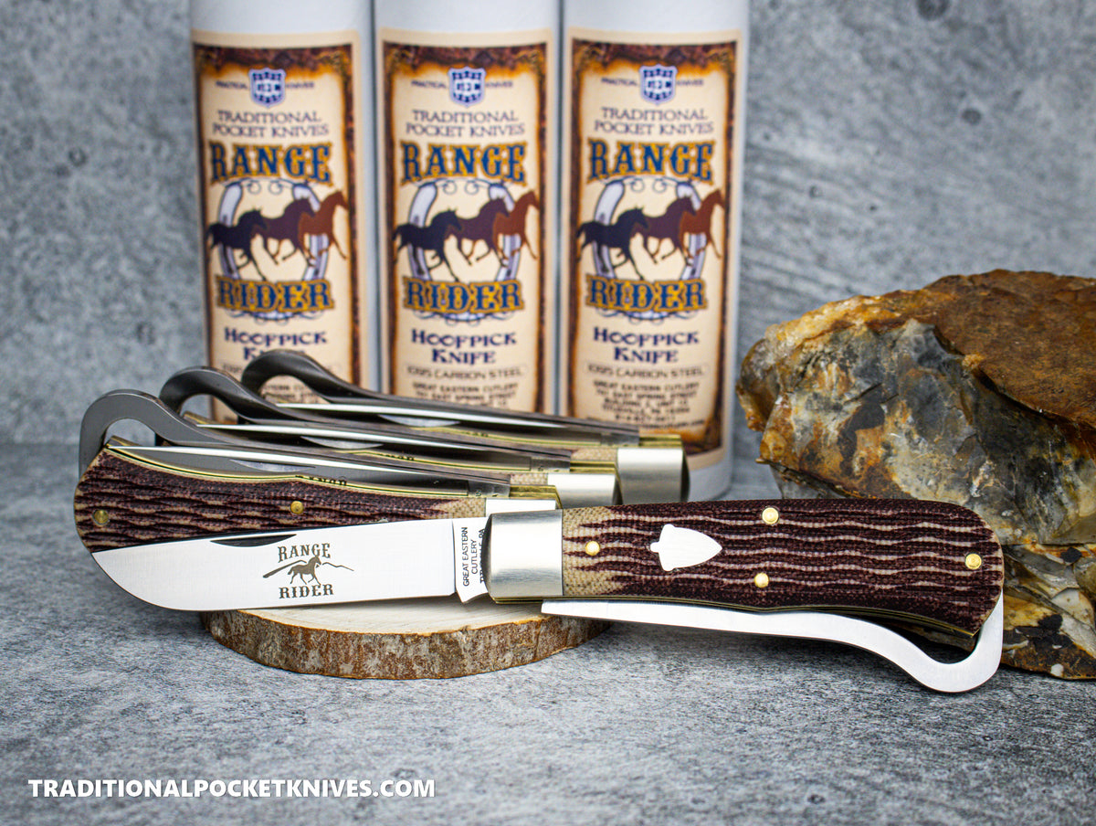 Great Eastern Cutlery #725224HP Range Rider Stained Jigged Muslin Micarta