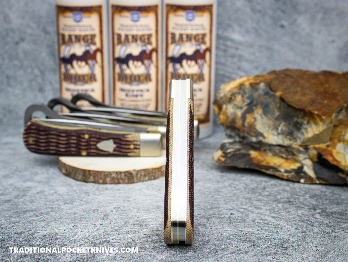 Great Eastern Cutlery #725224HP Range Rider Stained Jigged Muslin Micarta