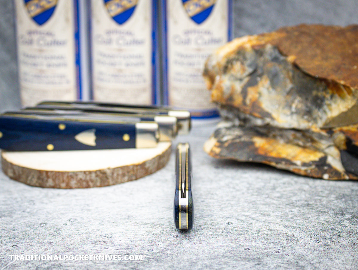 Great Eastern Cutlery #394124 Tidioute Cutlery Colt Cutter Blue Linen Micarta