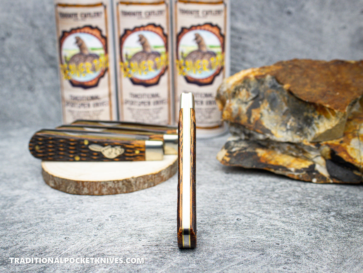 Great Eastern Cutlery #394124 Tidioute Cutlery Colt Cutter Jigged Brazilian Cherry Wood