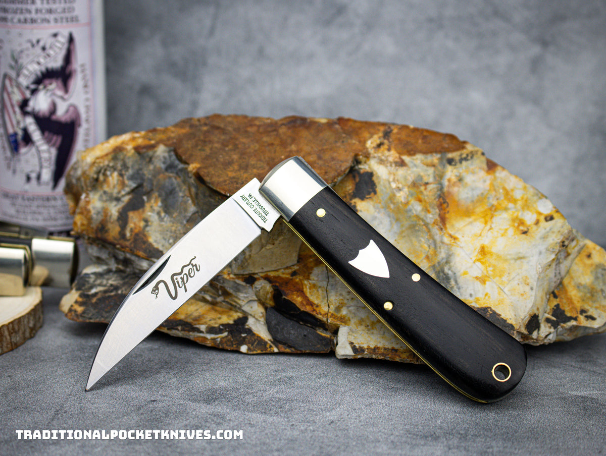 Great Eastern Cutlery #470123 Tidioute Cutlery Viper Gabon Ebony Wood