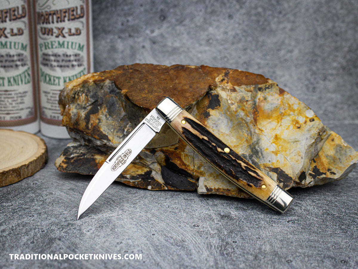 Great Eastern Cutlery #130124 Northfield UNXLD Whip Sambar Stag #1