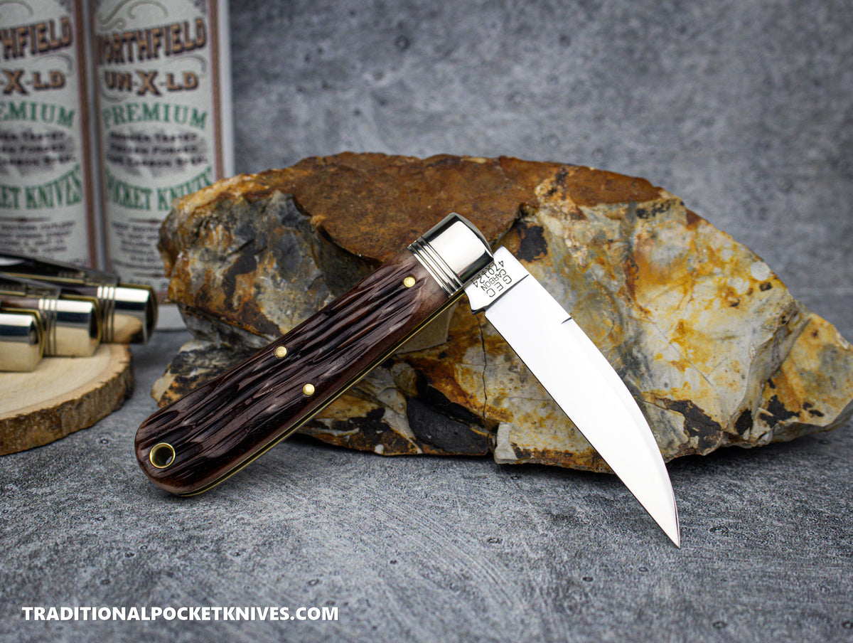 Great Eastern Cutlery #470124 Northfield UNXLD Viper Purple Sage Horsecut India Bone