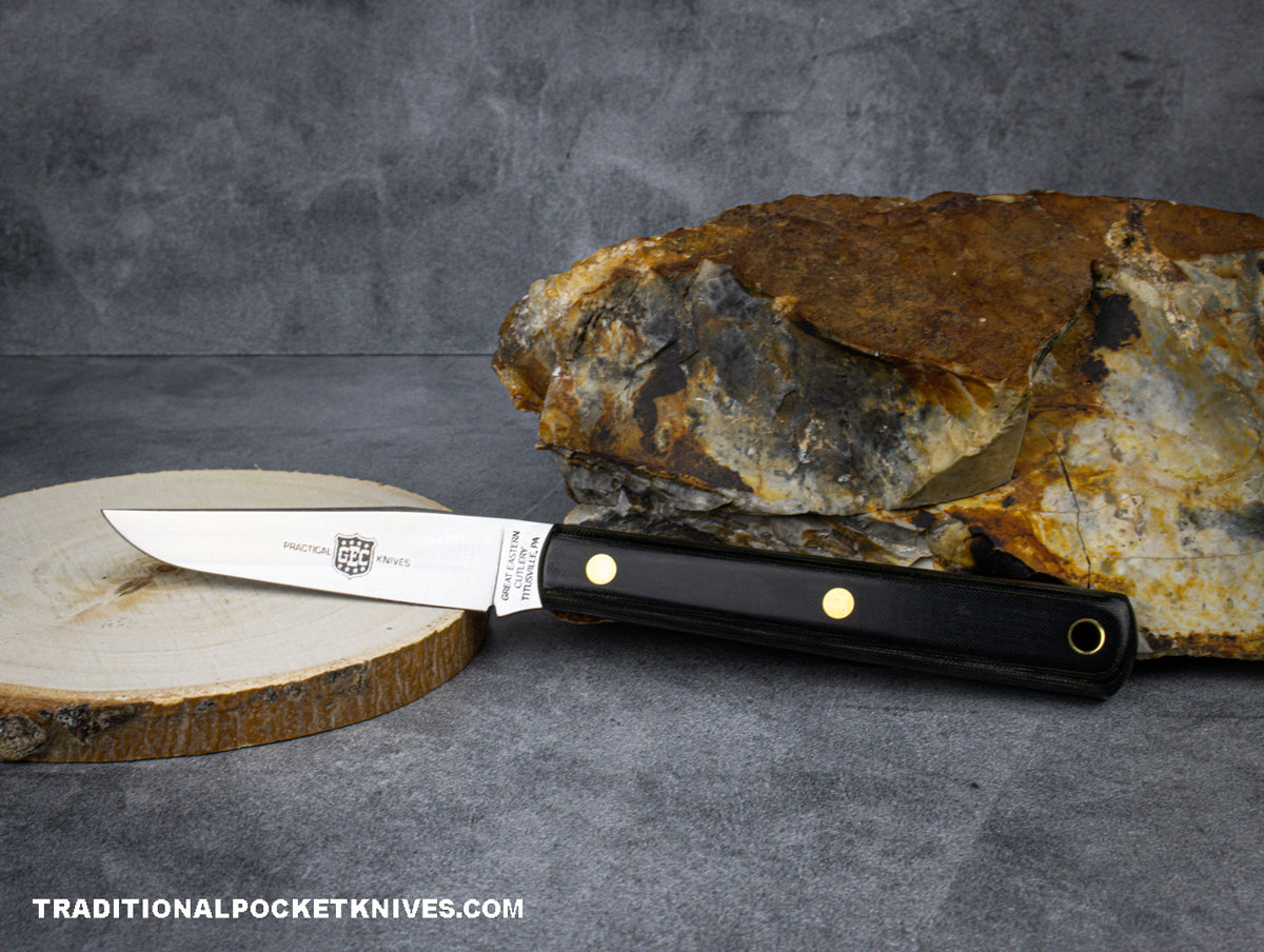 Great Eastern Cutlery #H20822 &quot;Practical Knives&quot; Paring Knife Midnight Camo Micarta Clip Point