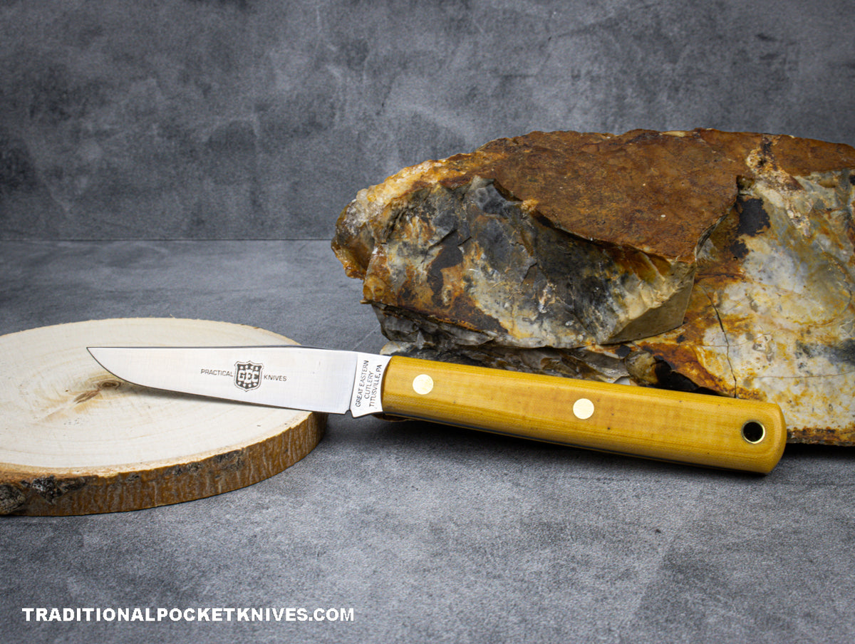 Great Eastern Cutlery #H20822 &quot;Practical Knives&quot; Paring Knife Beeswax Micarta Clip Point