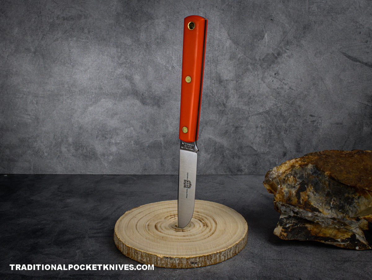 Great Eastern Cutlery #H20522 &quot;Practical Knives&quot; Paring Knife Orange Delrin Drop Point