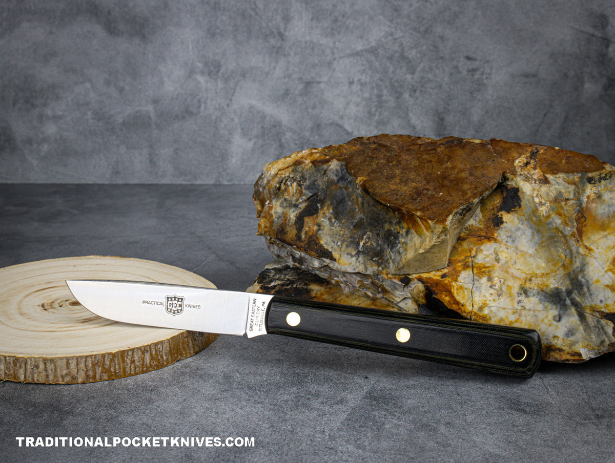 Great Eastern Cutlery #H20522 &quot;Practical Knives&quot; Paring Knife Midnight Camo Micarta Drop Point