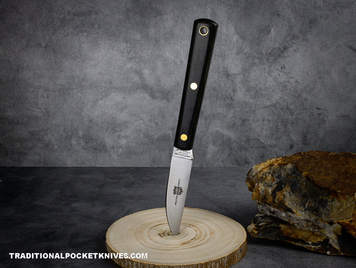 Great Eastern Cutlery #H20022 &quot;Practical Knives&quot; Paring Knife Midnight Camo Micarta Wharncliffe