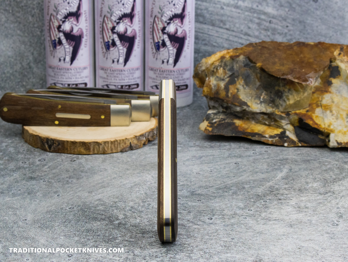 Great Eastern Cutlery #745125 Tidioute Cutlery Mustang Brush Finished Spalted Ebony