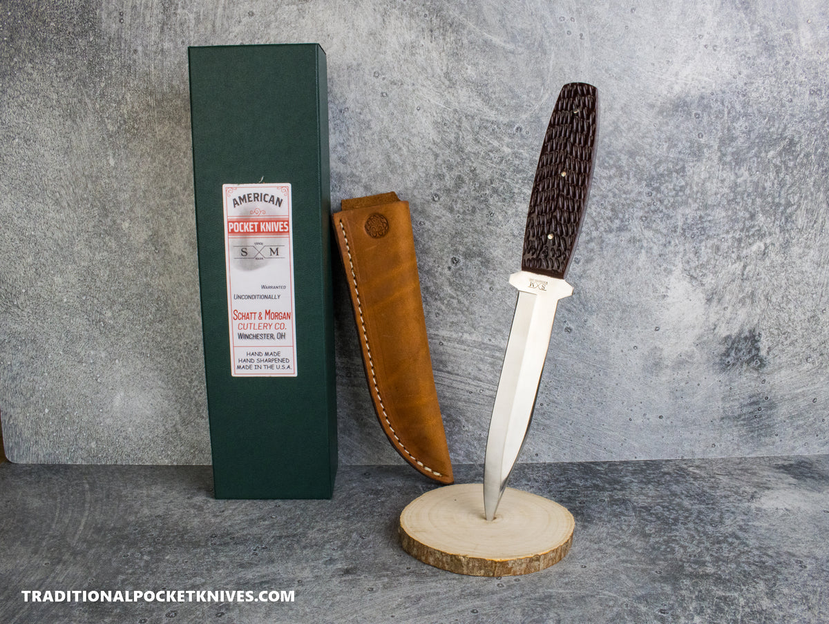 Cooper Cutlery Schatt&Morgan Cutlery Red Jigged Bone Fixed Blade