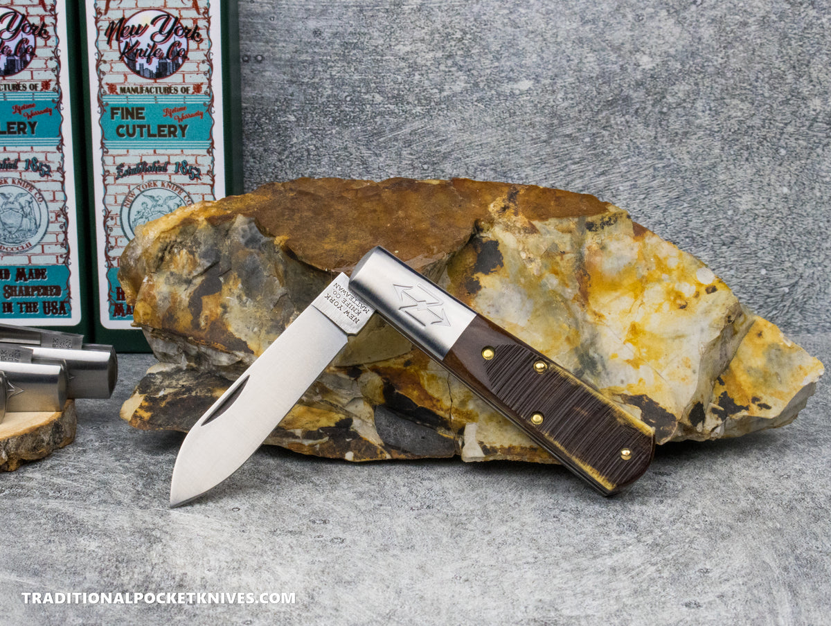 Cooper Cutlery New York Knife Co. Barlow Appaloosa Bone Sawcut (M 1506 AB SC)