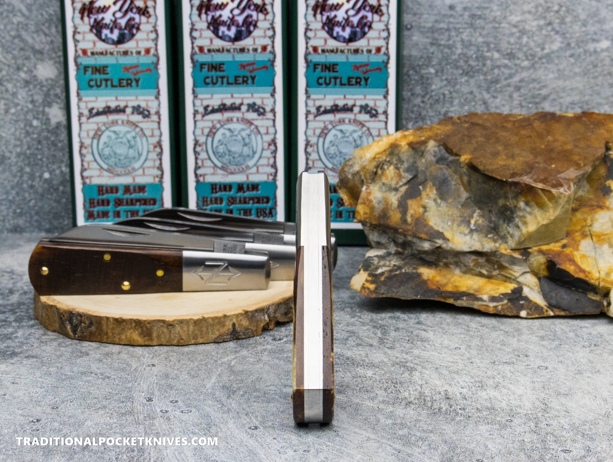 Cooper Cutlery New York Knife Co. Barlow Appaloosa Bone Sawcut (M 1506 AB SC)