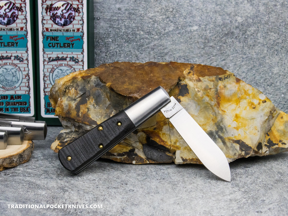 Cooper Cutlery New York Knife Co. Barlow Ebony Sawcut (M 1506 E SC)
