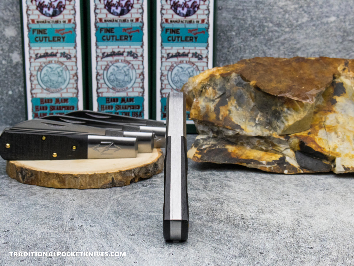 Cooper Cutlery New York Knife Co. Barlow Ebony Sawcut (M 1506 E SC)