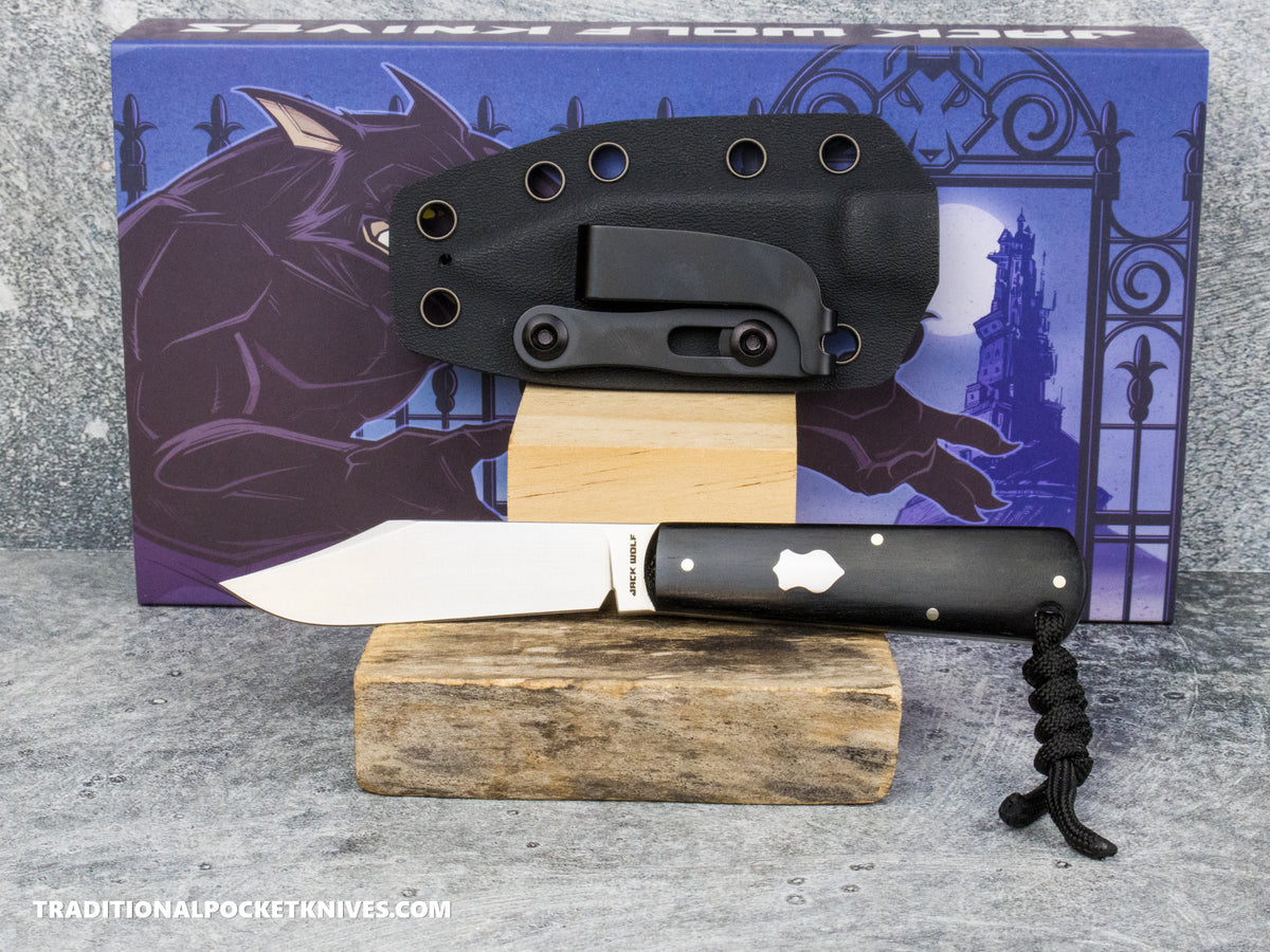 Jack Wolf Knives Gateway FIXedc Ebony Wood