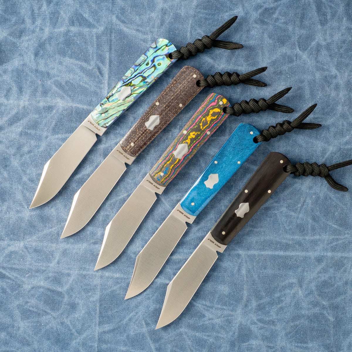 Jack Wolf Knives Gateway FIXedc Sawcut Blue Bone