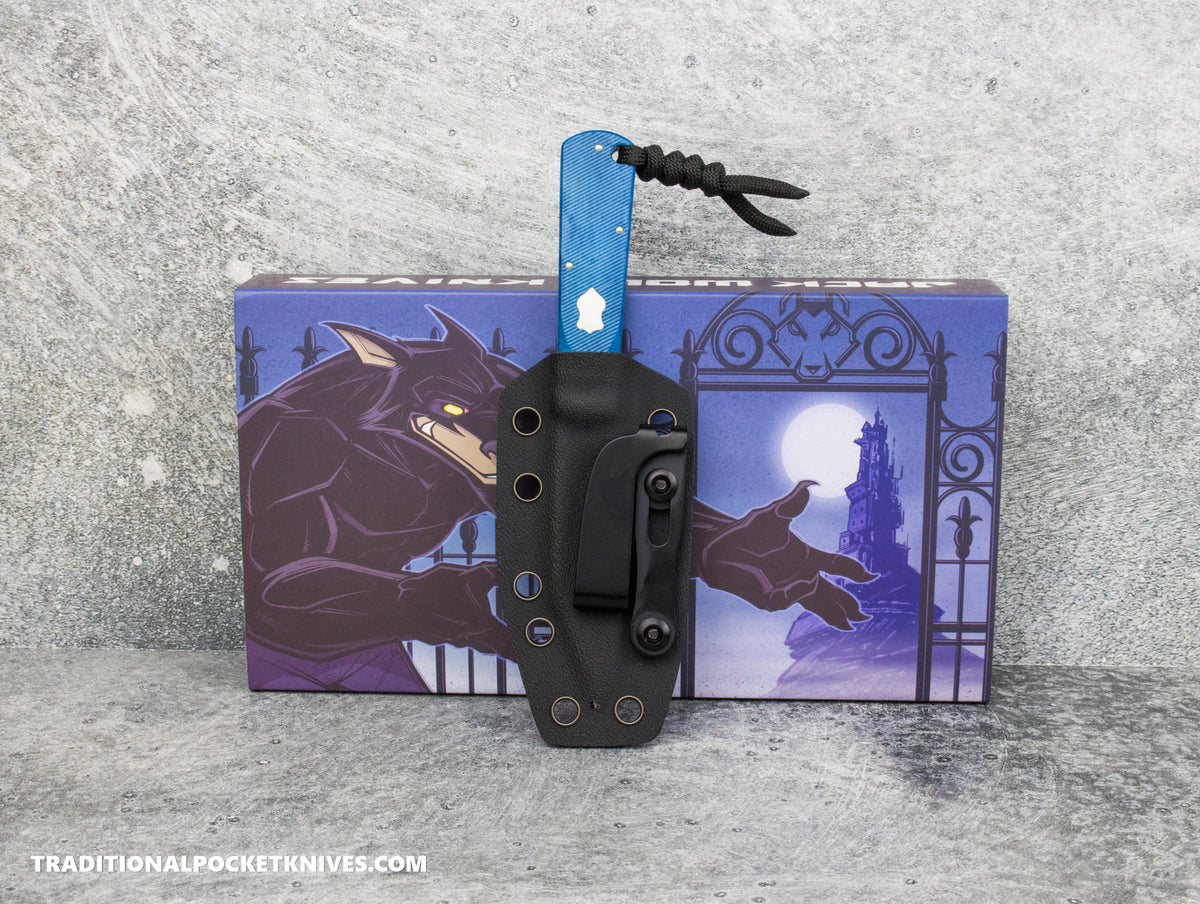 Jack Wolf Knives Gateway FIXedc Sawcut Blue Bone