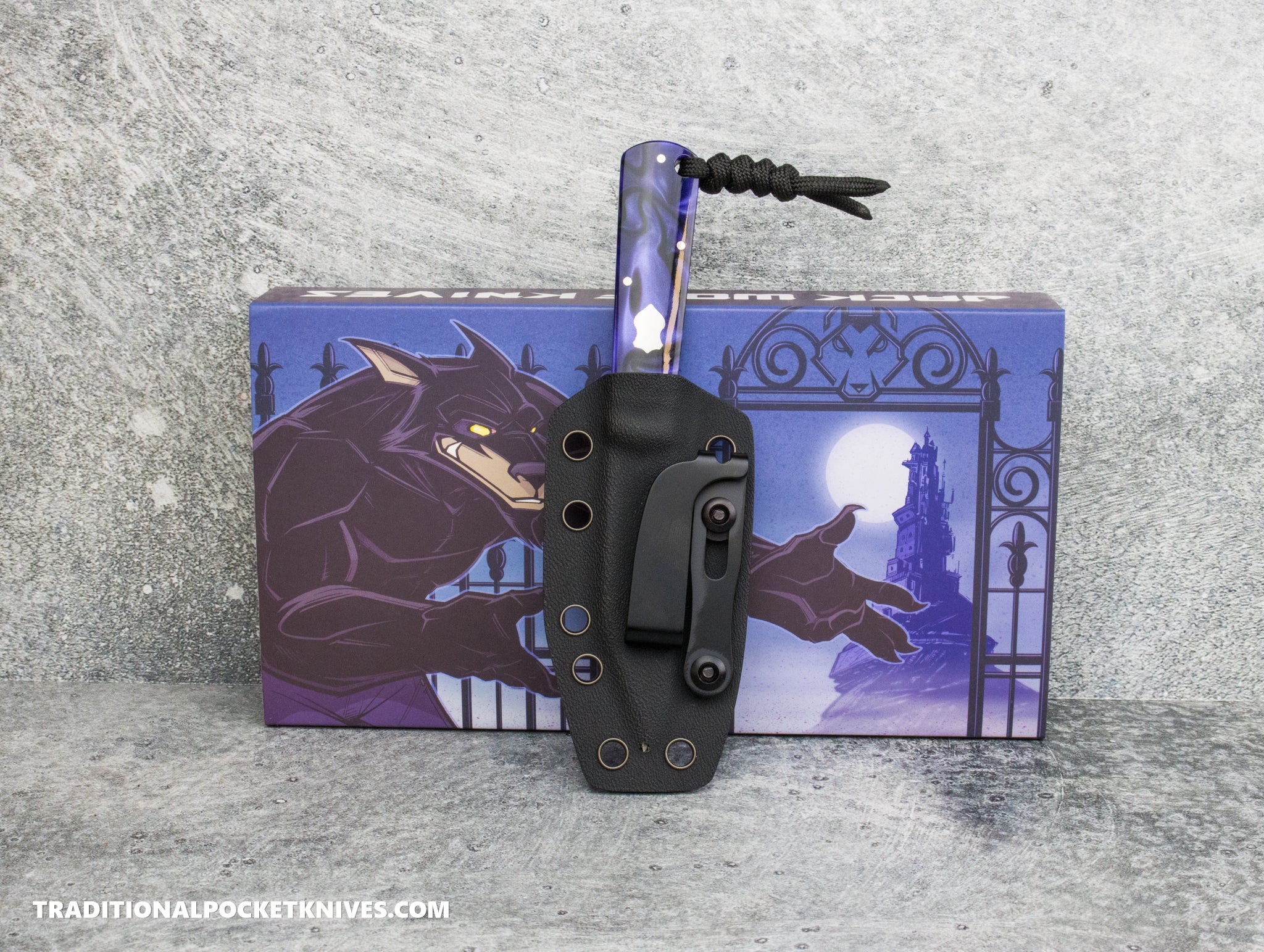 Jack Wolf Knives Gateway FIXedc Kirinite Purple Wave - Gateway