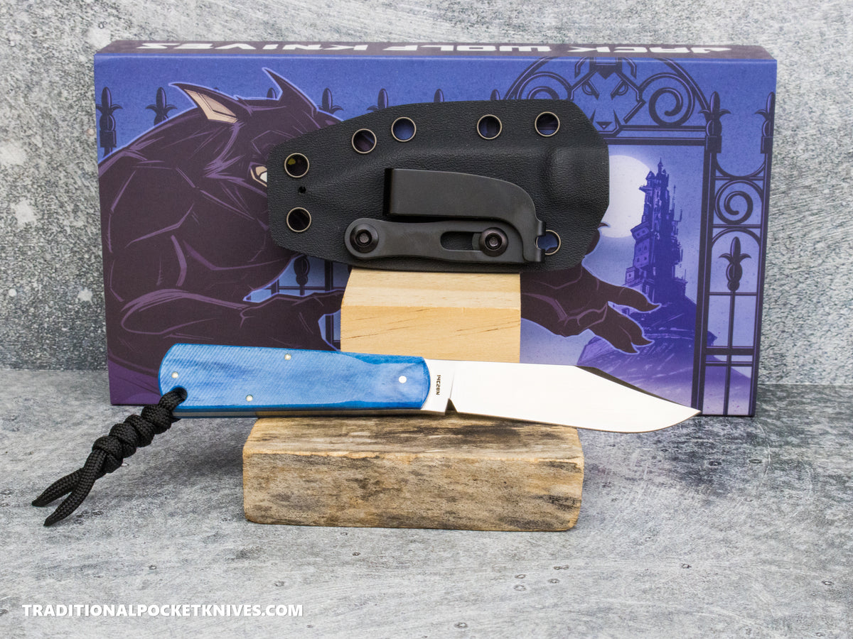 Jack Wolf Knives Gateway FIXedc Sawcut Blue Bone