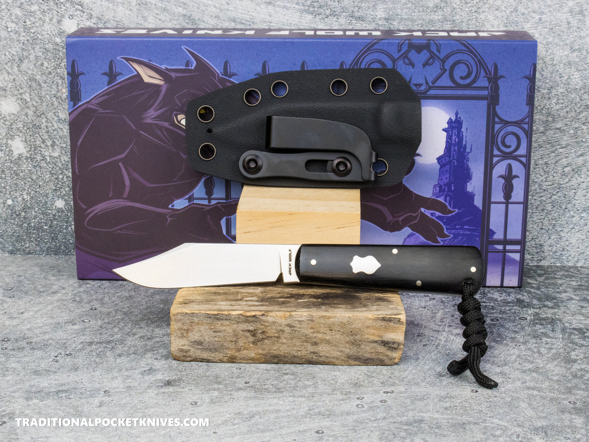 Jack Wolf Knives Gateway FIXedc Ebony Wood