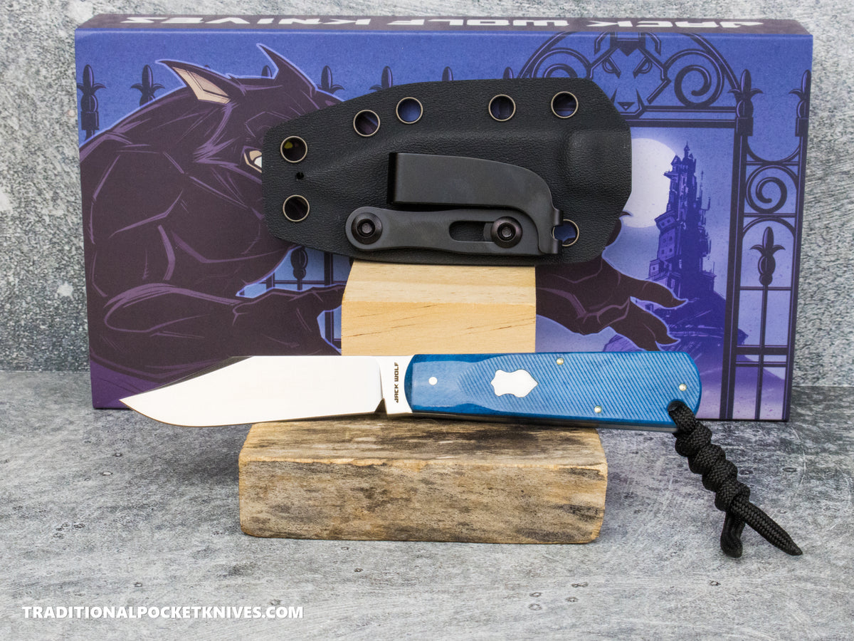 Jack Wolf Knives Gateway FIXedc Sawcut Blue Bone