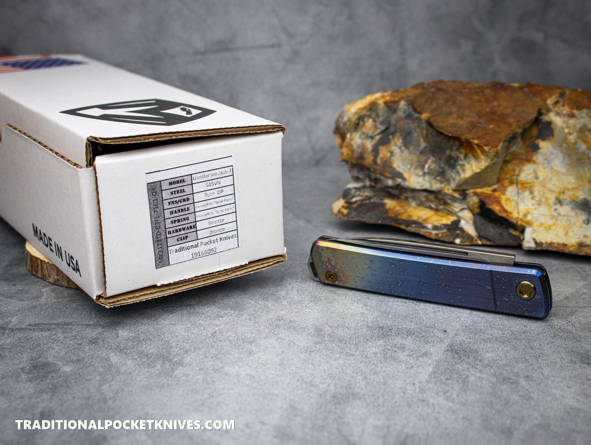 Medford Knives Gentleman Jack-2 / Tumbled Drop Point / S45VN Medford Knives Gentleman Jack-2 / Tumbled Drop Point / S45VN