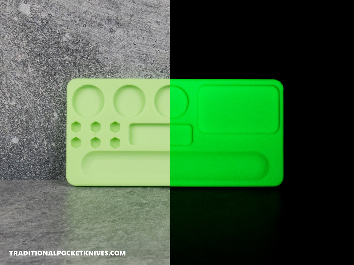 C. Risner Cutlery Cleaning Organizer Small Tray Glow in the Dark Green V2