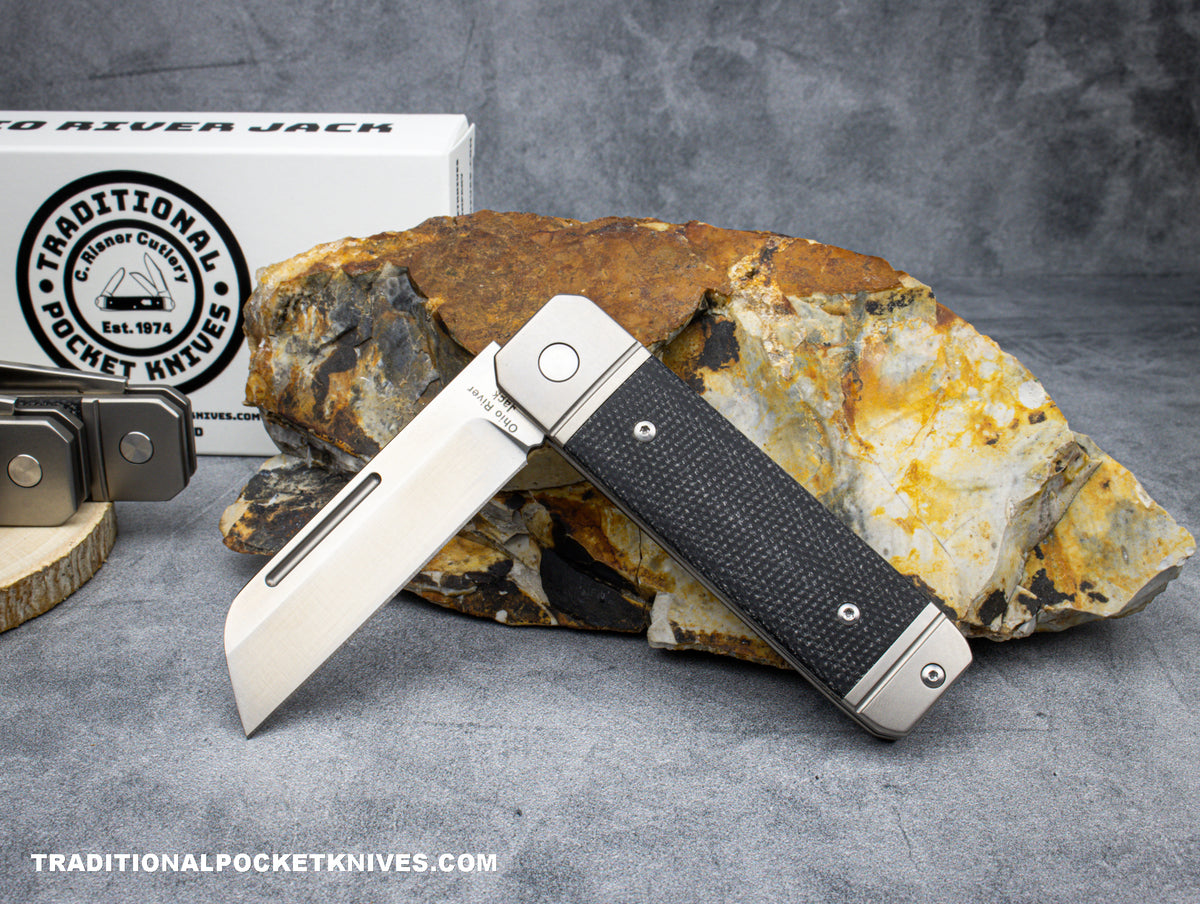 Ohio River Jack: Single Sheepsfoot Black Canvas Micarta