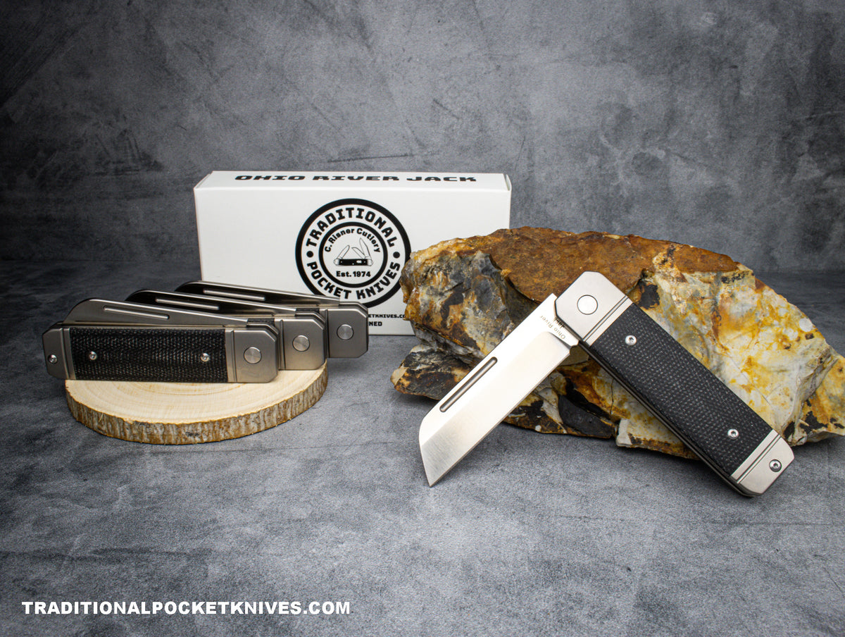 Ohio River Jack: Single Sheepsfoot Black Canvas Micarta