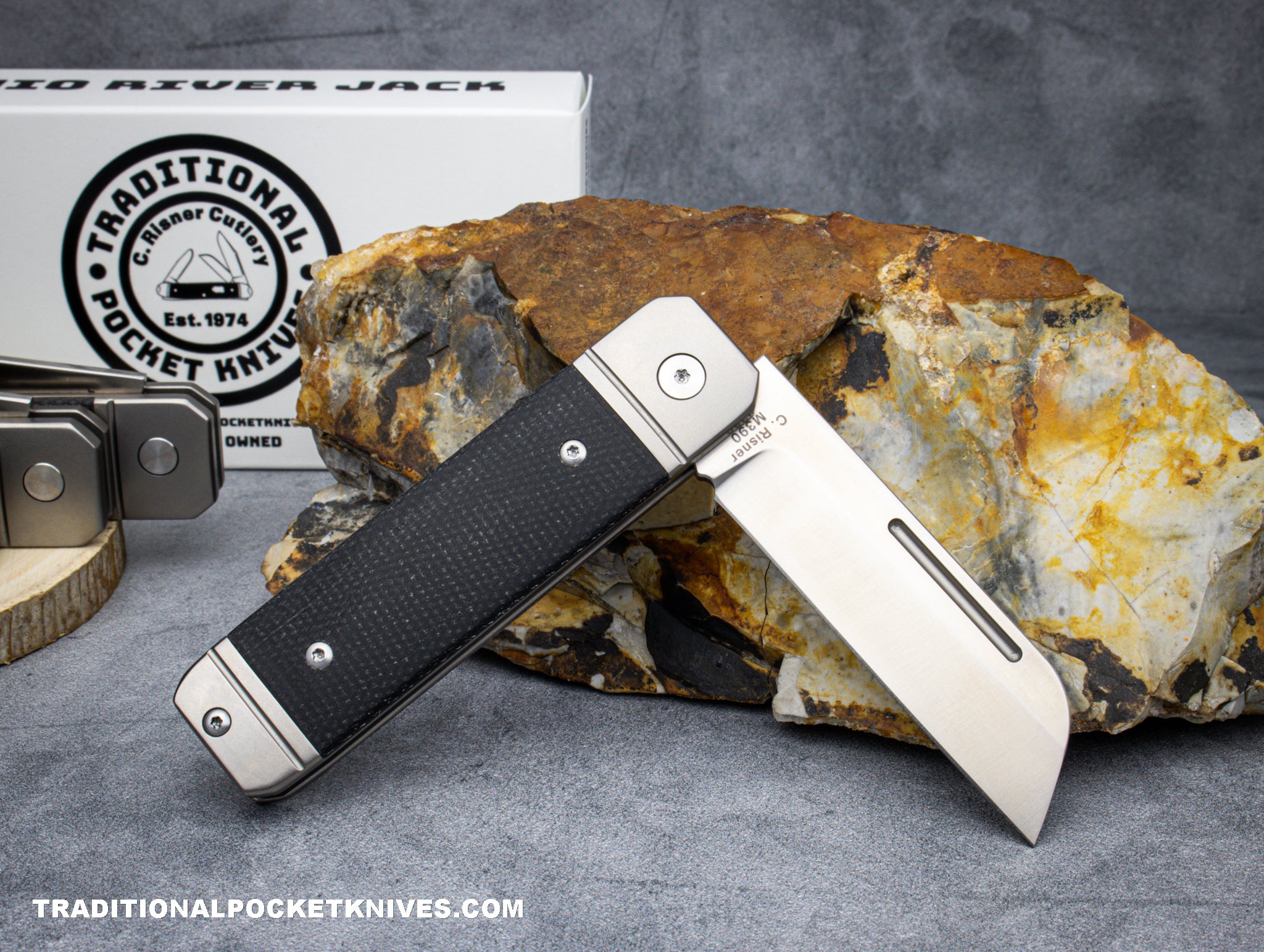 79588セール現品限　外国切手　ジャマイカ発行帆船4種揃 Ohio River Jack: Single Sheepsfoot Black Canvas Micarta - C