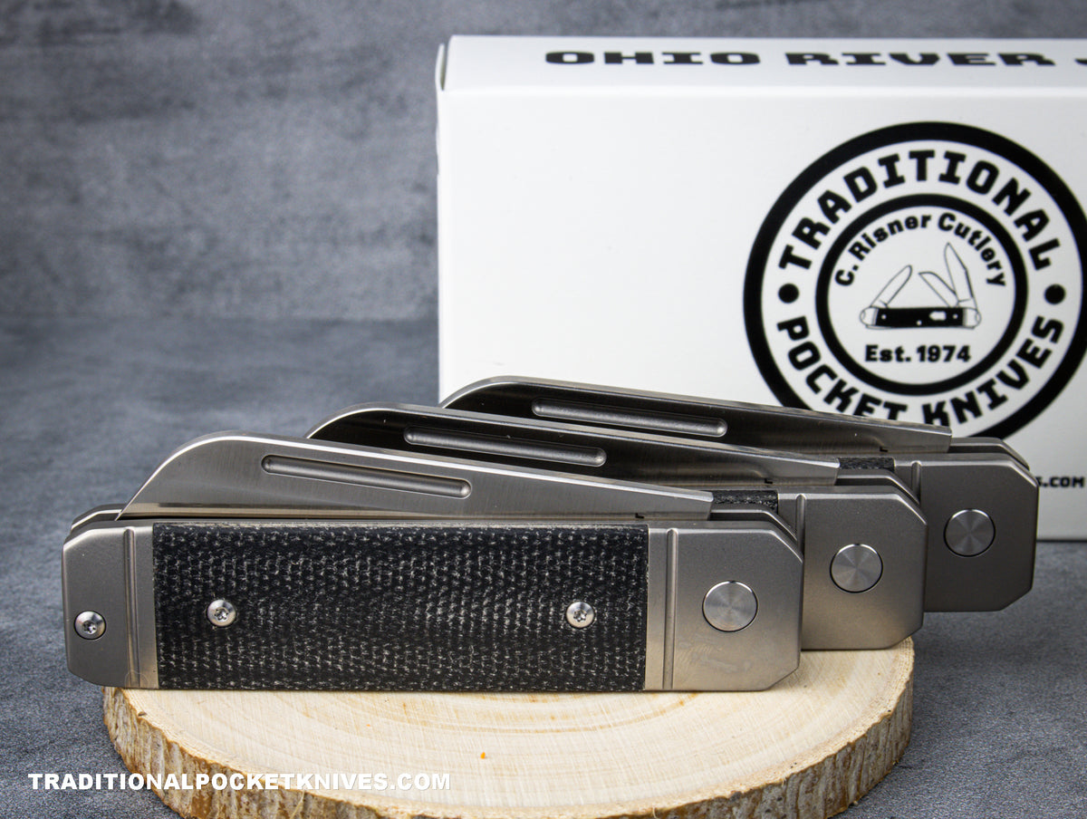 Ohio River Jack: Single Sheepsfoot Black Canvas Micarta