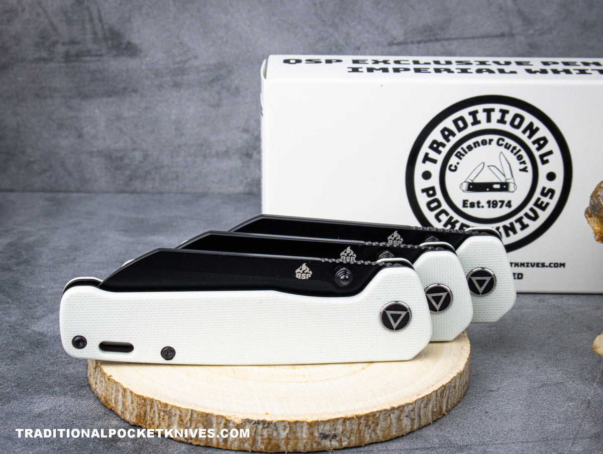 QSP Exclusive Penguin Knife QS130 Imperial White G10 M390