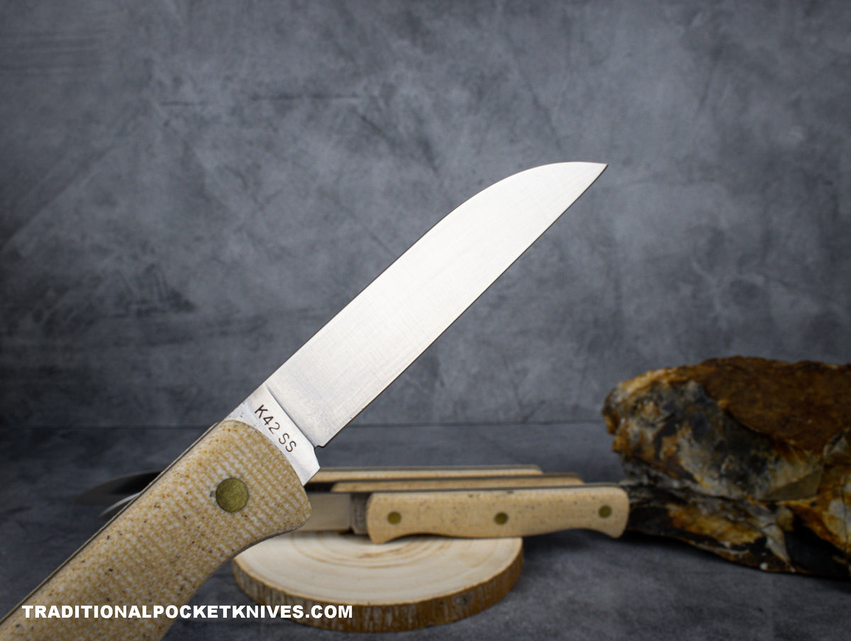 Great Eastern Cutlery #K42SS &quot;Practical Knives&quot; Slicing Knife Rustic Muslin Micarta