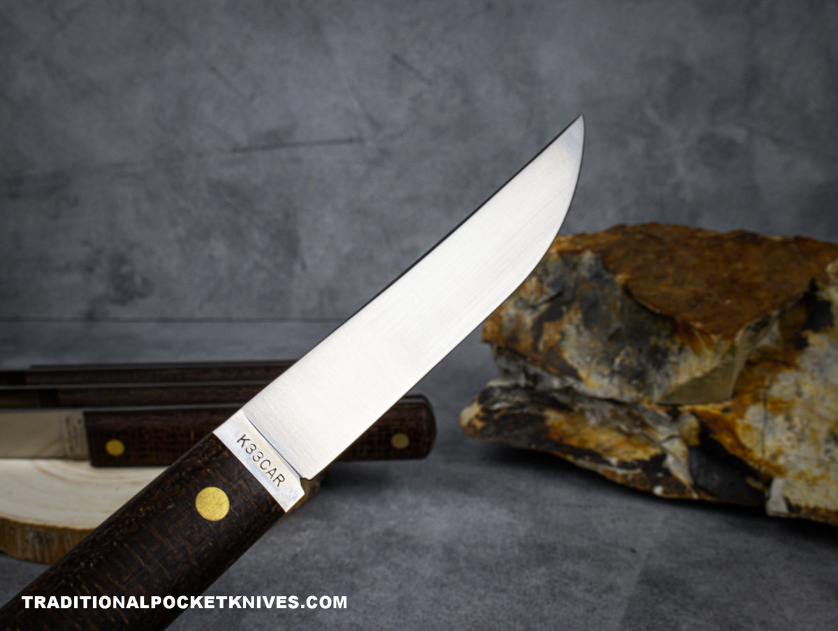 Great Eastern Cutlery #K33CAR Bunkhouse Brand Steak Knife Rustic Brown Burlap