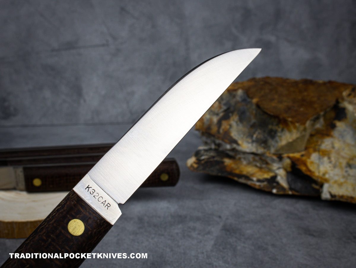 Great Eastern Cutlery #K32CAR Bunkhouse Brand Slicing Knife Rustic Brown Burlap