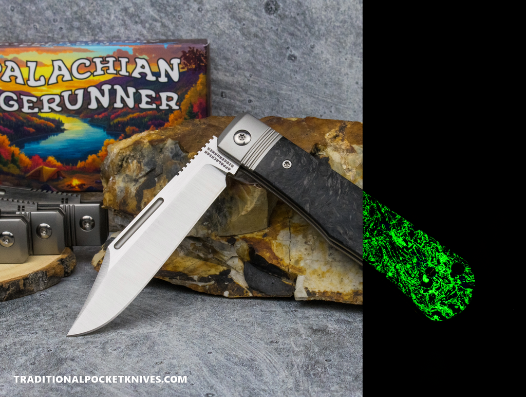 Appalachian Ridgerunner: Fat Carbon Dark Matter Glow - Clip Point