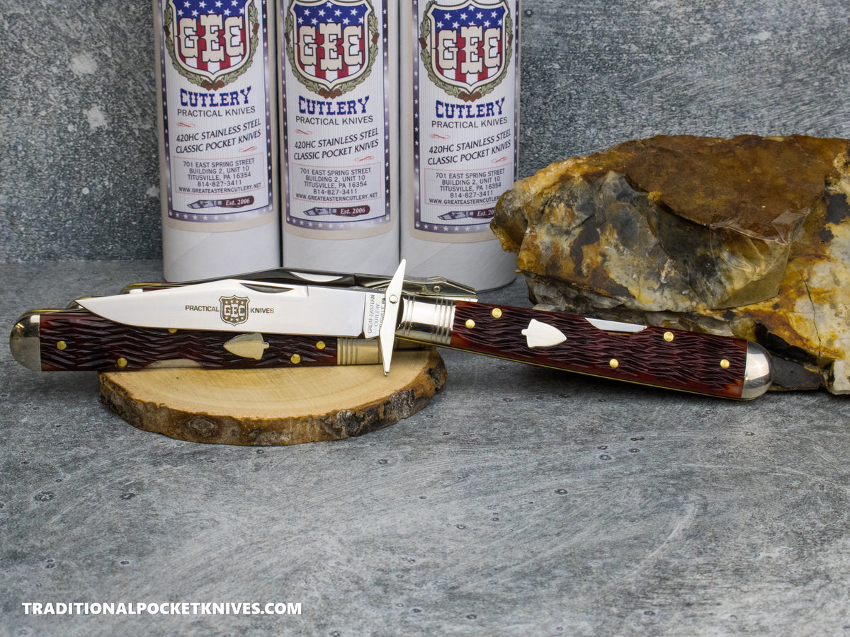 Great Eastern Cutlery #641126SS LB SG Babylon Hill Special Kraisin Jigged Bone