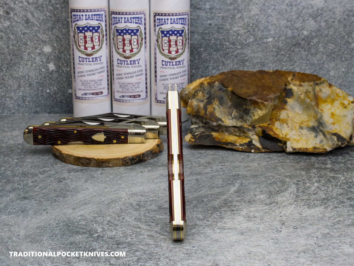 Great Eastern Cutlery #641126SS LB SG Babylon Hill Special Kraisin Jigged Bone