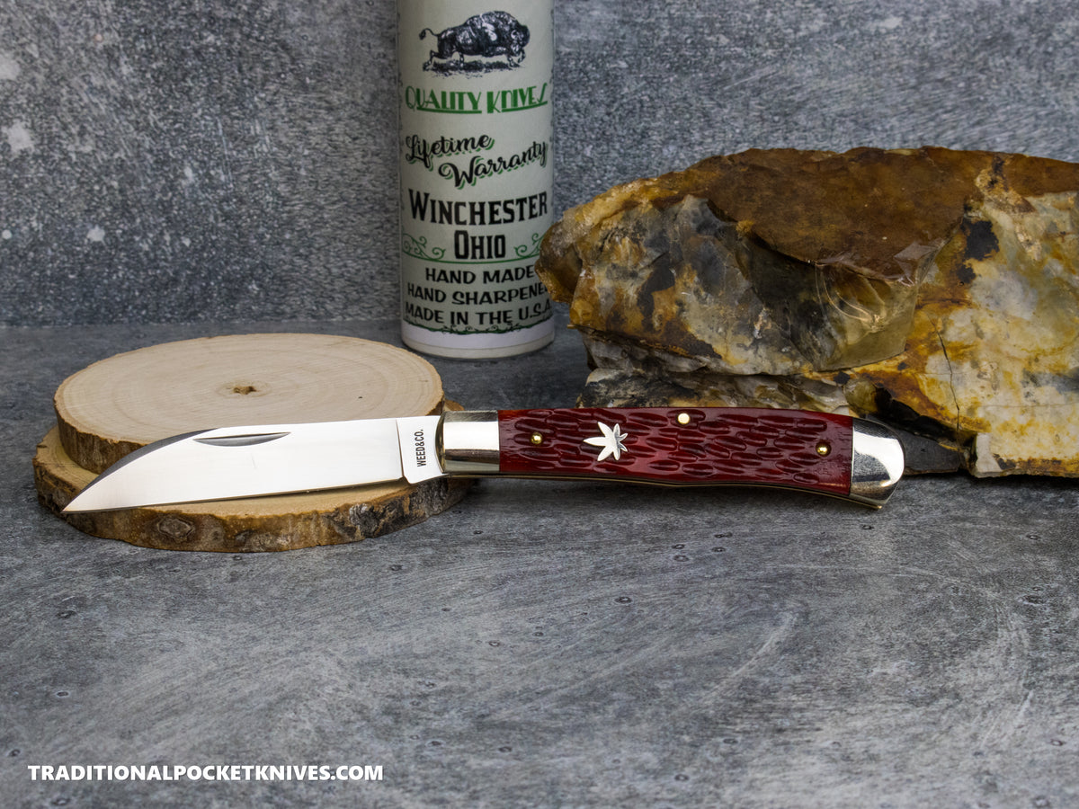 Cooper Cutlery Weed&Co. Red Jigged Bone Trapper (W 5119 RJB)