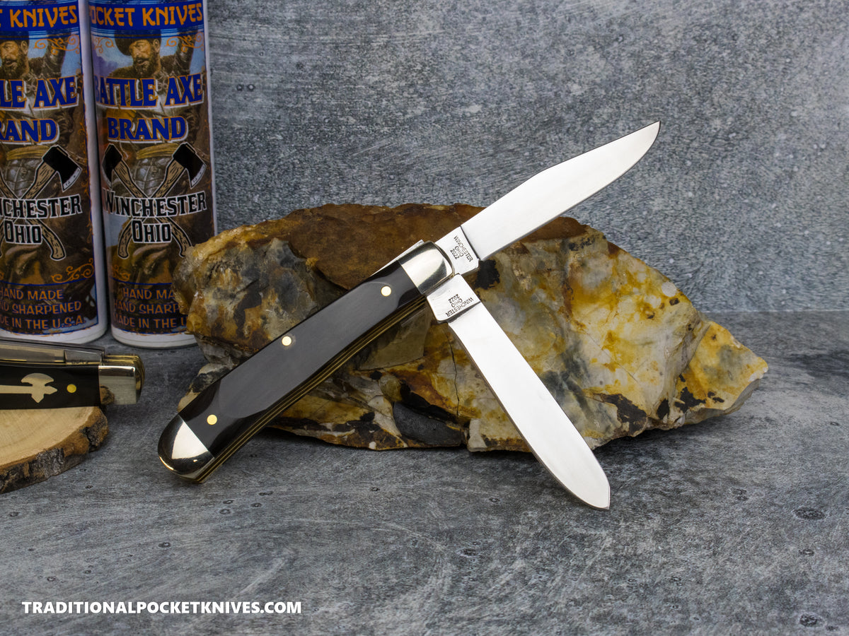 Cooper Cutlery Battle Axe Brand Buffalo Horn Trapper (6219 BH)