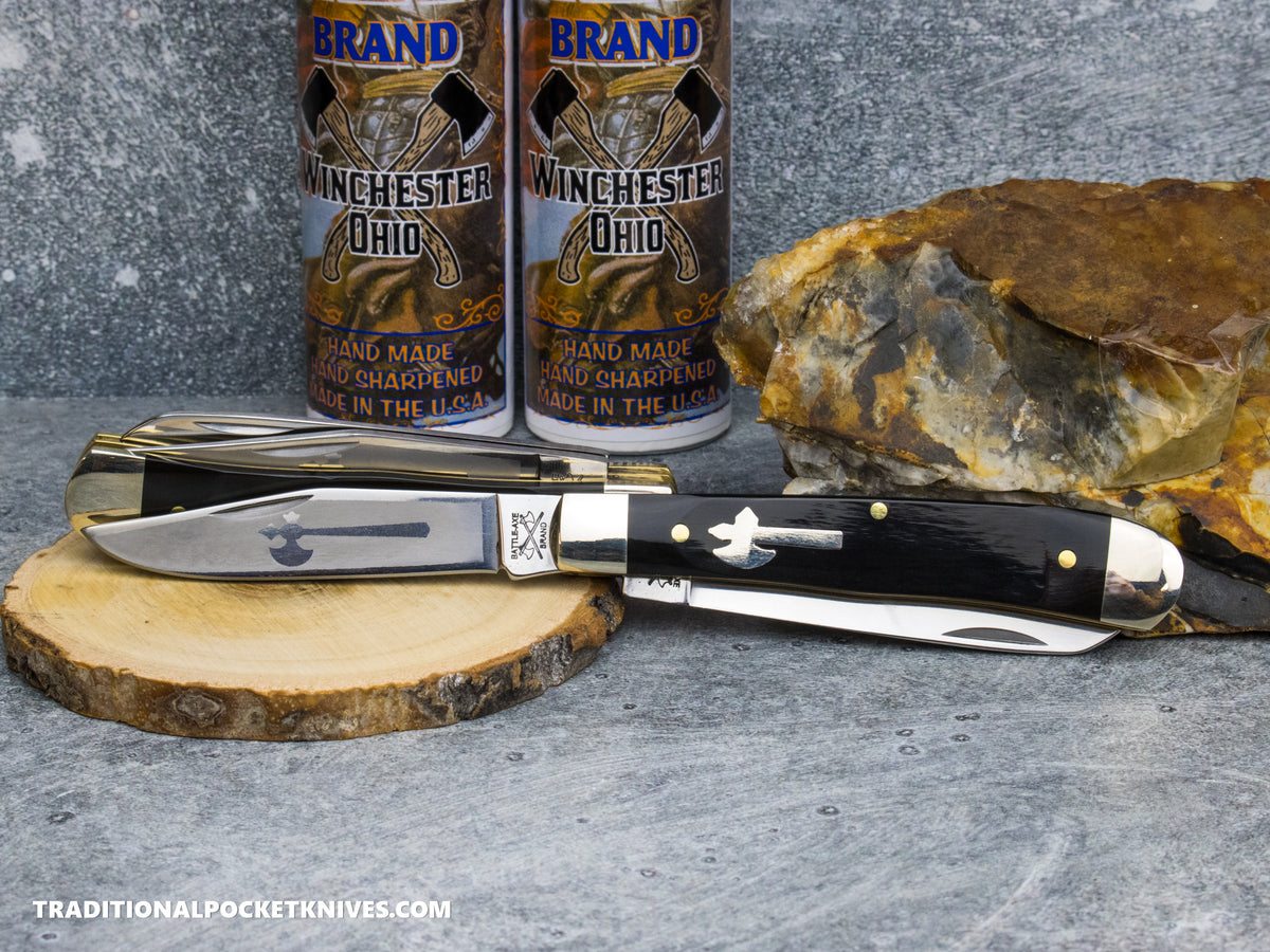 Cooper Cutlery Battle Axe Brand Buffalo Horn Trapper (6219 BH)