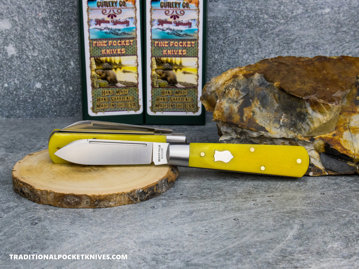 Cooper Cutlery Beaver Falls Cutlery Co. Yellow Smooth Camel Bone Jack (YSCB)