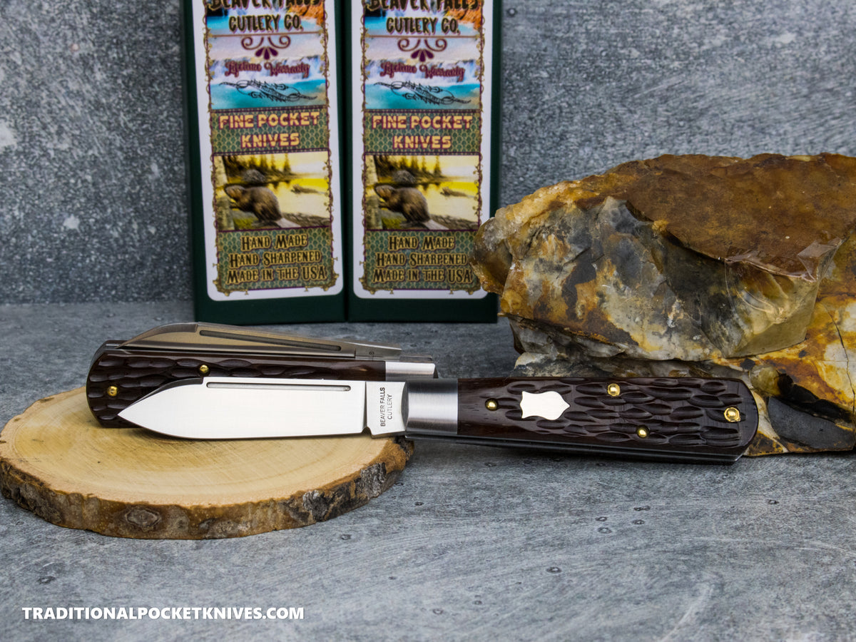 Cooper Cutlery Beaver Falls Cutlery Co. Brown Jigged Bone Jack (BRJB)