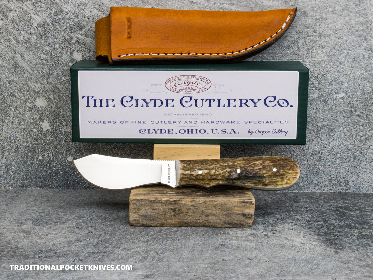 Cooper Cutlery Clyde Cutlery Co. Caper Elk Stag Fixed Blade (CAPER ES)