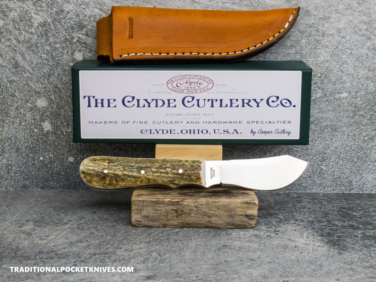 Cooper Cutlery Clyde Cutlery Co. Caper Elk Stag Fixed Blade (CAPER ES)