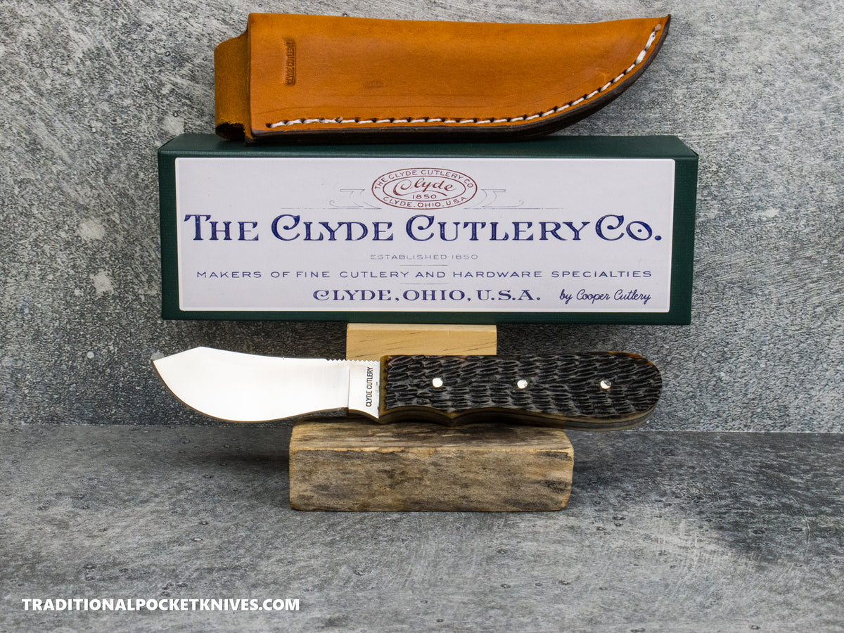 Cooper Cutlery Clyde Cutlery Co. Caper Antique Jigged Bone Fixed Blade (CAPER ANT)