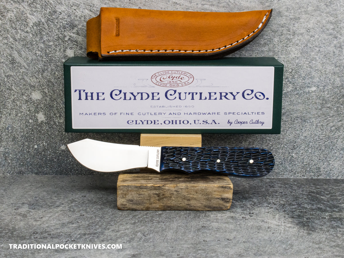 Cooper Cutlery Clyde Cutlery Co. Caper Blue Jigged Bone Fixed Blade (CAPER BJB)
