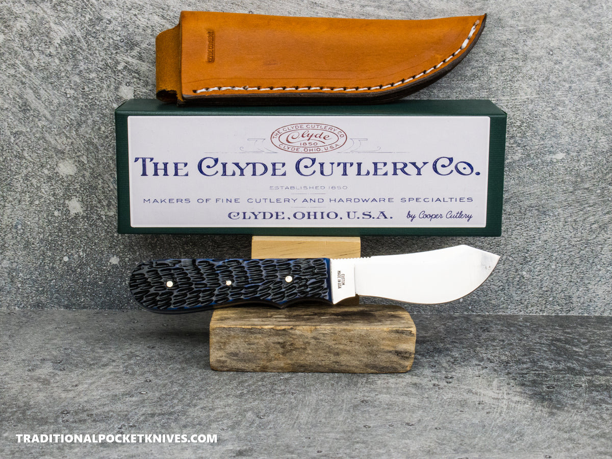 Cooper Cutlery Clyde Cutlery Co. Caper Blue Jigged Bone Fixed Blade (CAPER BJB)